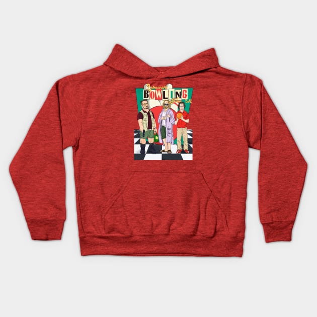 Bowling team Kids Hoodie by Tosky